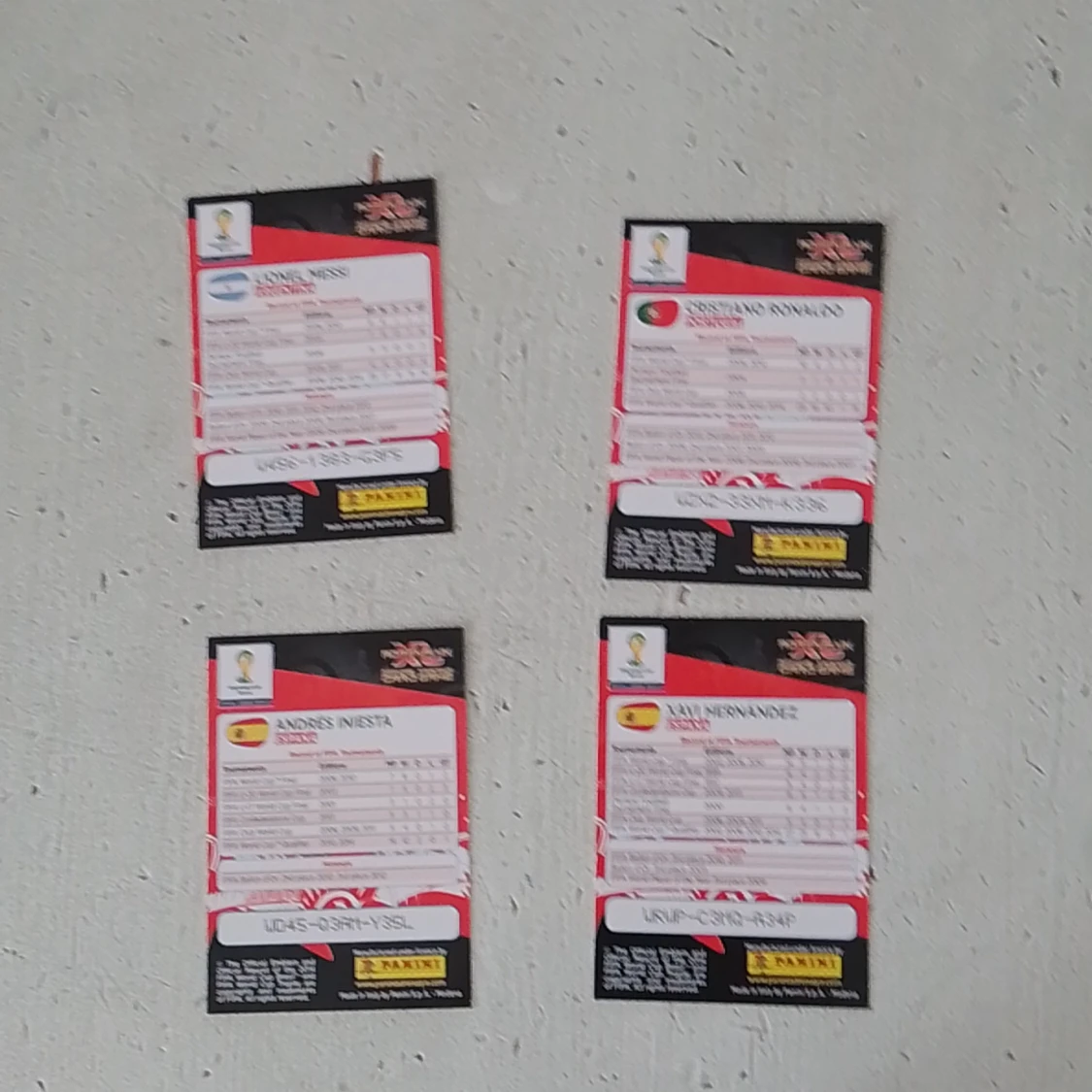 Fottbollskort 2014 messi ronaldo iniesta och xavi - 90