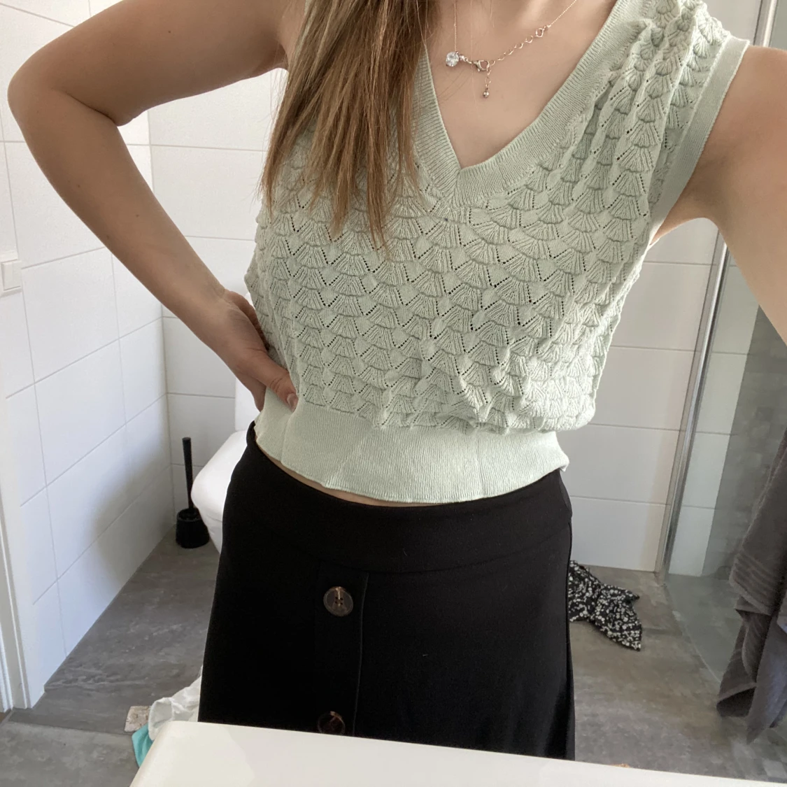 Grön luftig fin topp - 91