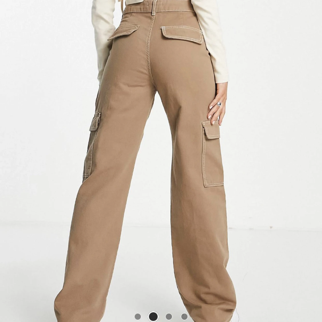 Bruna cargobyxor i strl S & M - 90