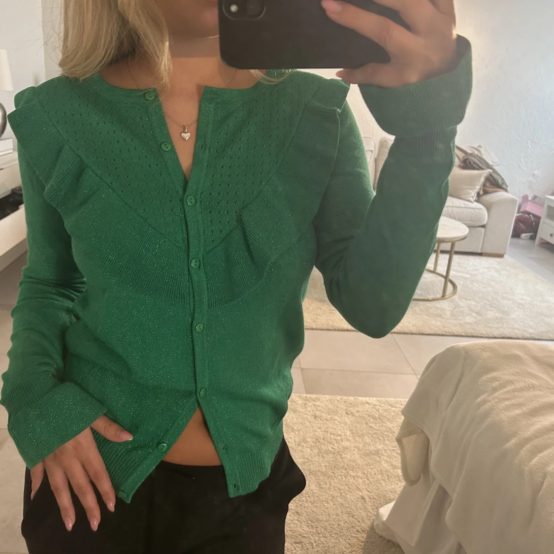 Grön glitterkofta