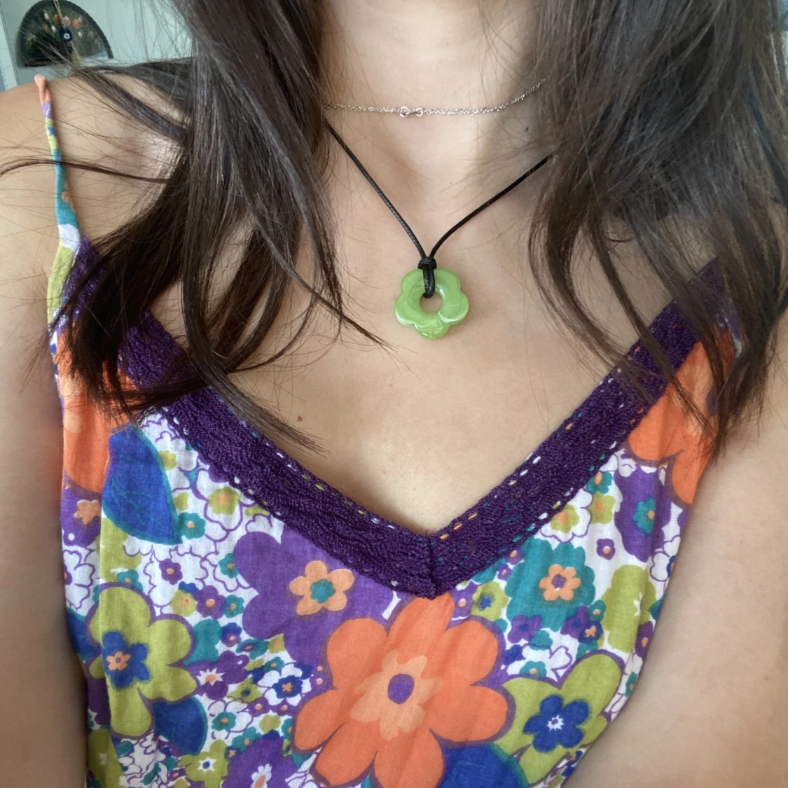 Tillverkade halsband med blomma - 90