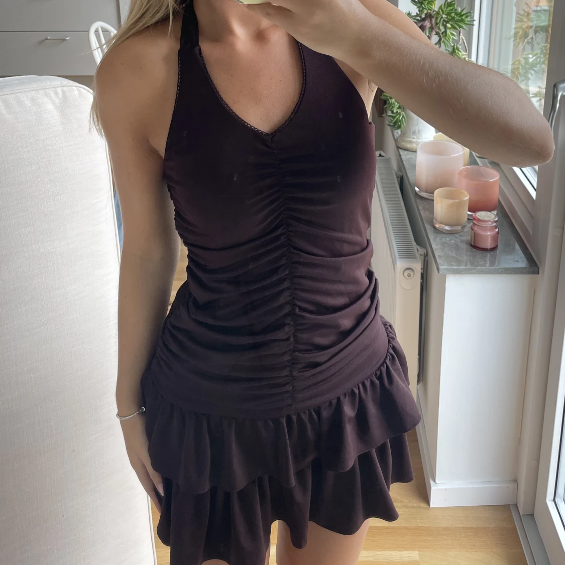 Vintage halterneck klännig.