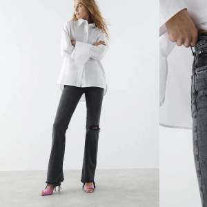 skitsnygga jeans i den perfekta grå färgen från Gina, storlek 34, slutsålda på hemsidan ✨