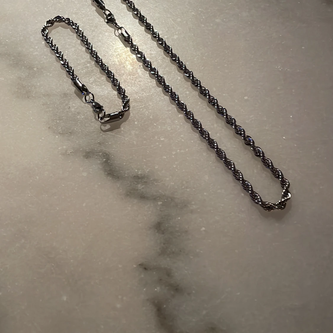 Rostfritt cordell halsband och armband - 90