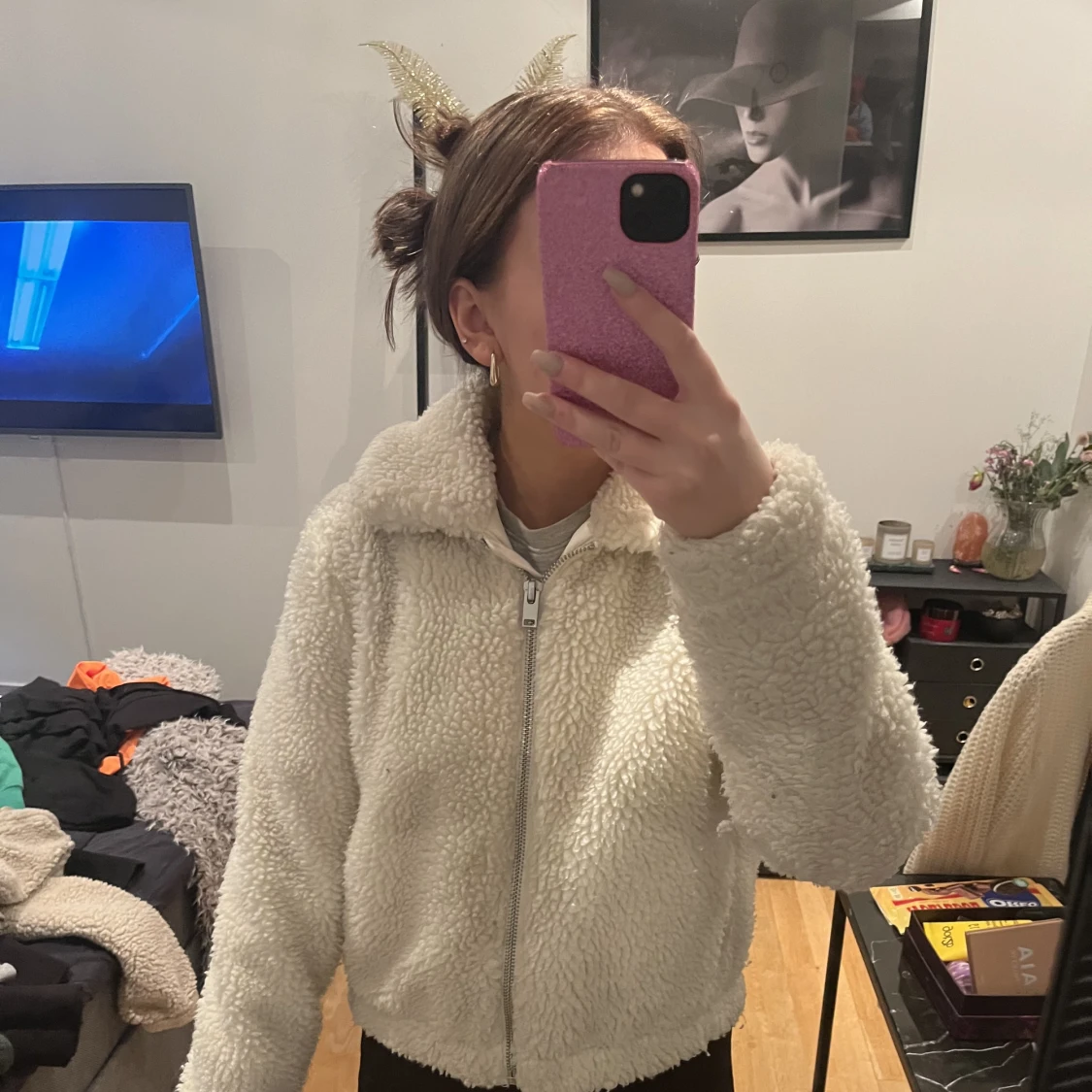 mysig fluffig jacka - 90