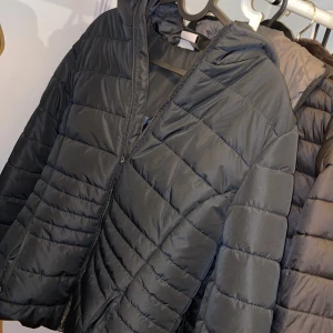 Kort pufferjacka - Säljer min fina oanvända pufferjacka. Marinblå /Mörkblå färg!  Perfekt för höst och vinter. Varm och skön. Med luva. Strl: M 