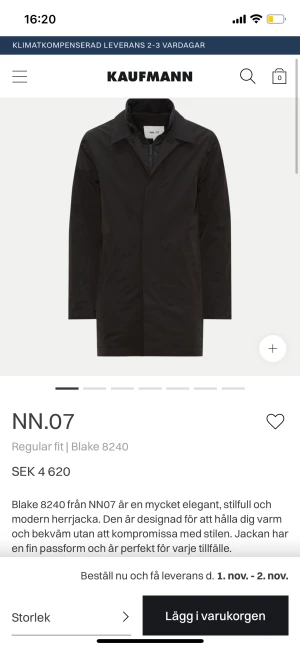 NN07 Rock/allvädersjacka - Nypris 4000 En grym jacka som passar överallt och hela tiden. Alltid stilig och välklädd men samtidigt väldigt funktionell  I samma klass som mer välkända dyra märken om inte bättre  Lånade bilder då jag vill få med så mycket info som möjligt. Kan fota 