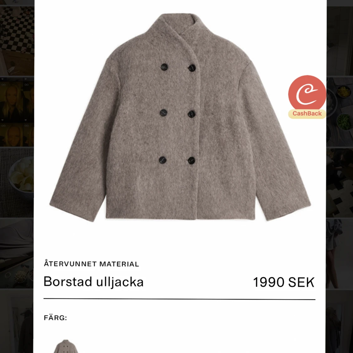 Slutsåld arket vårkappa 