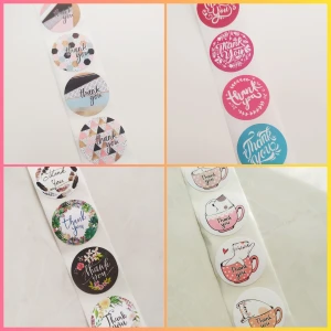 100 PACK Klistermärken Thank you - 100 PACK Klistermärken Thank you