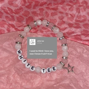 Lil peep armband - Mät din handled så gör jag ett armband som passar just för dig! Du kan välja färg och namn på pärlorna! 