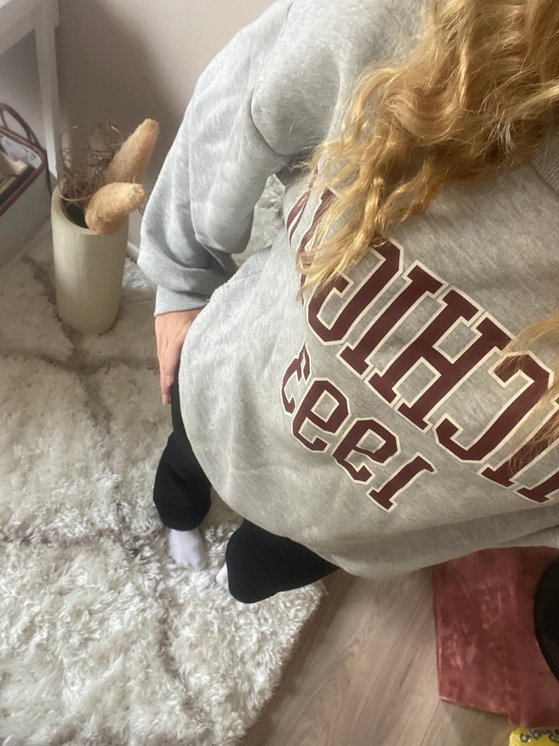 Gråa Sweatshirt med tryck  - 90