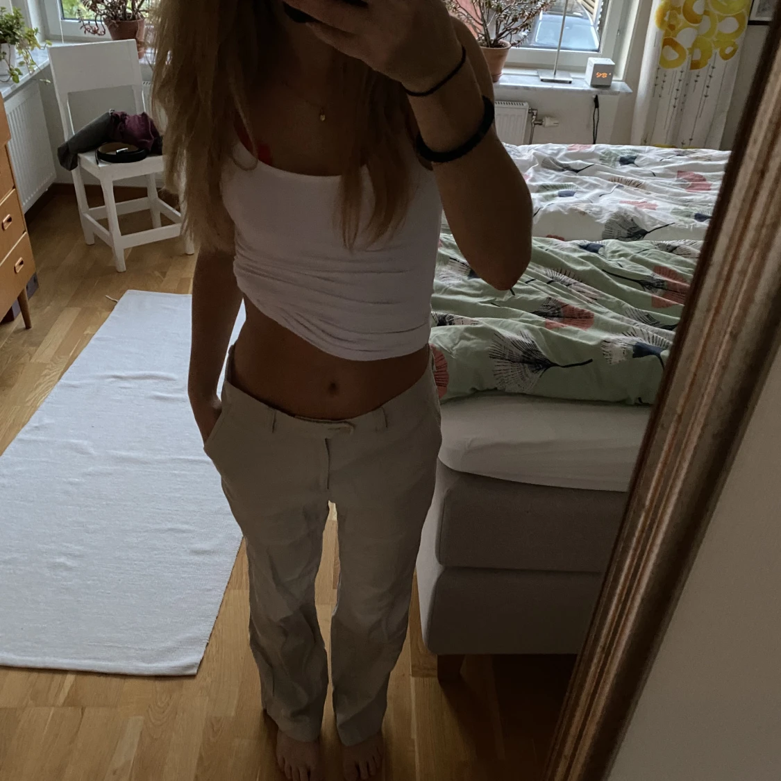 Lågmidjade tygbyxor!!