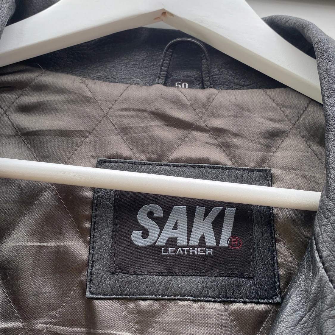 Läderjacka vintage Saki, storlek 50 - 91