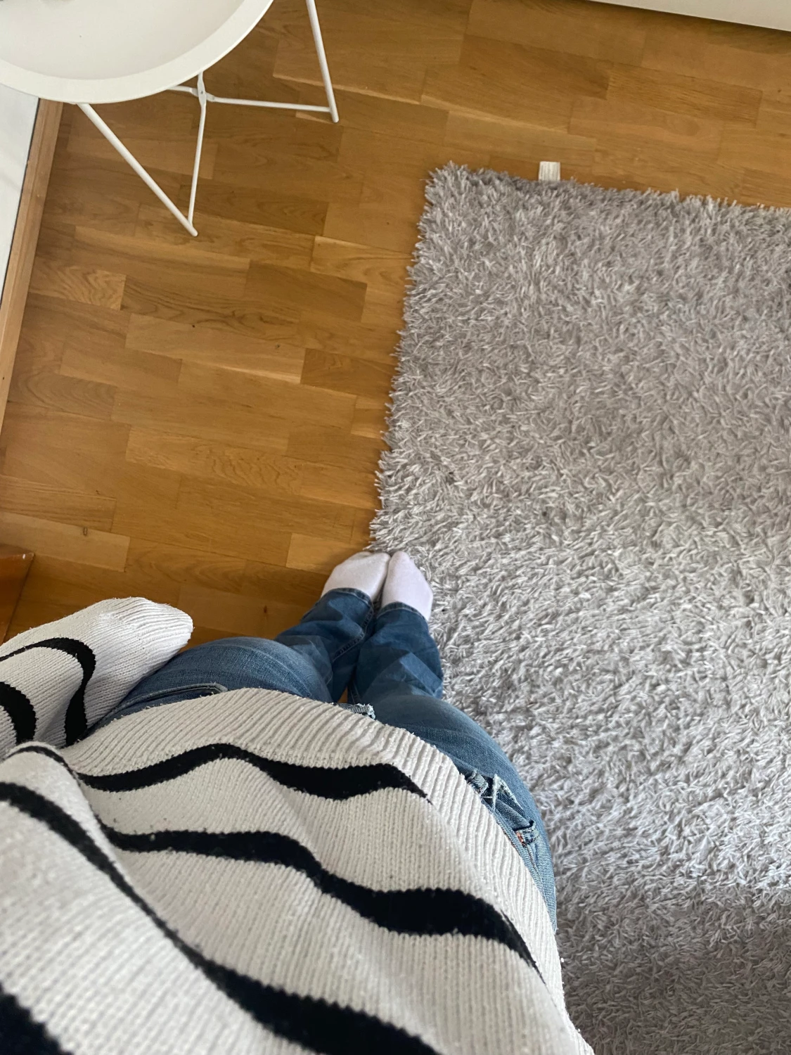 Randig crewneck stickad tröja - 90