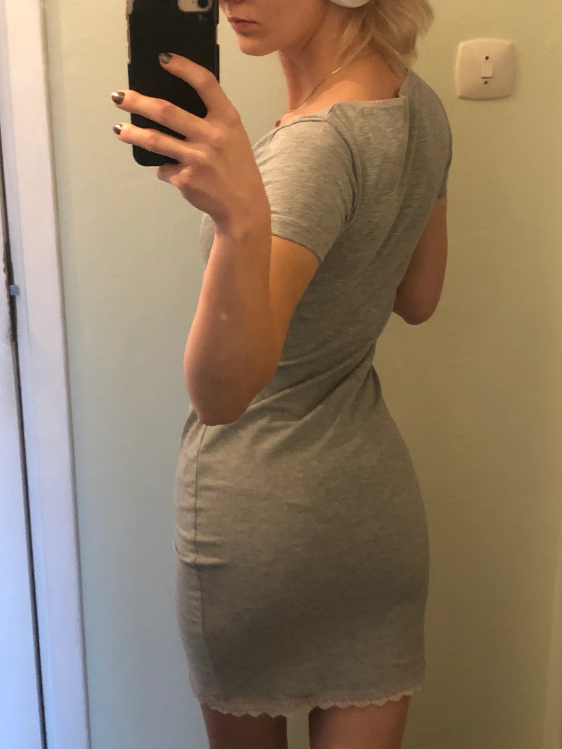 Grå mjuk bodycon - 90