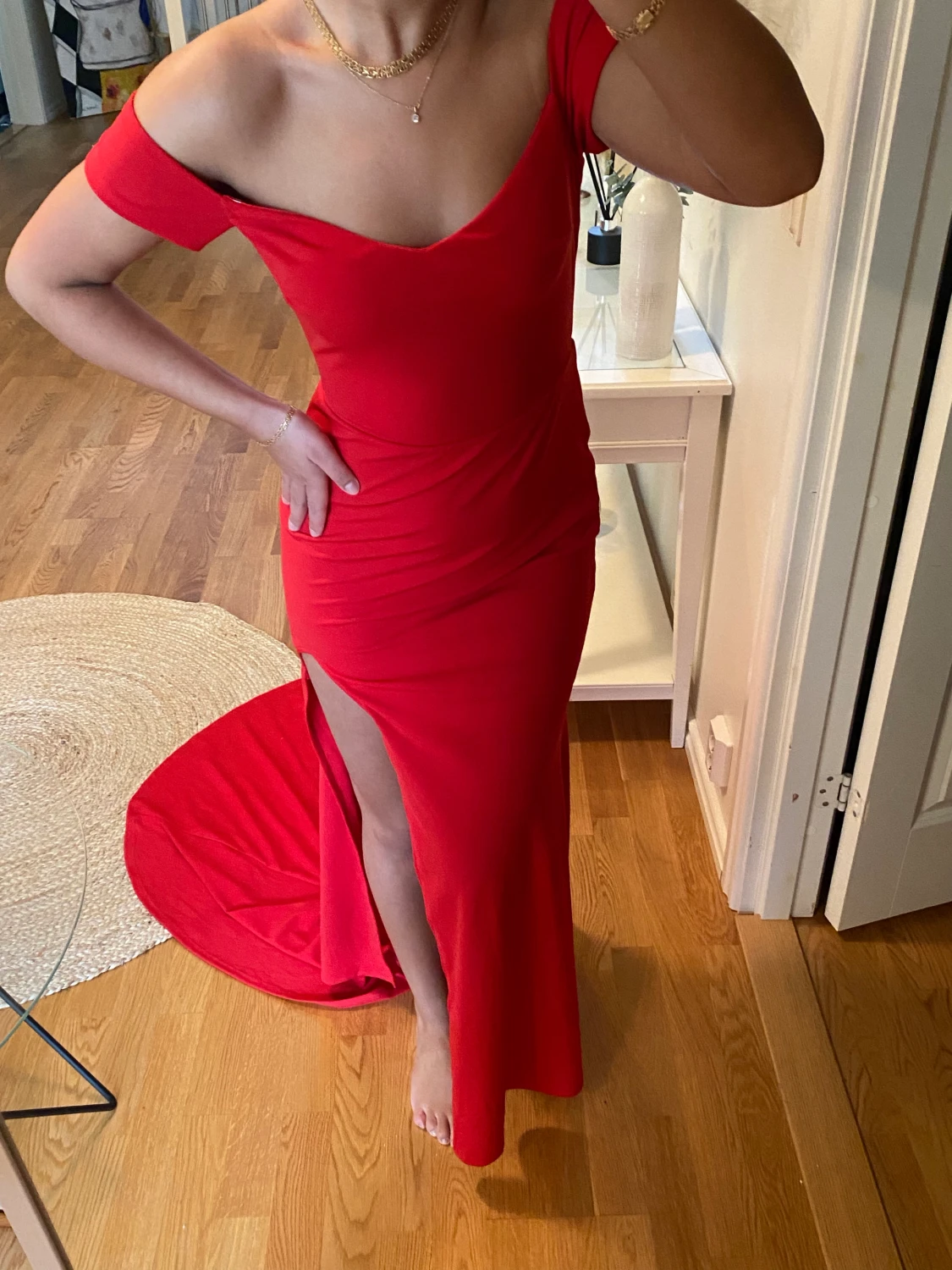 Röd bal klänning fest - 90