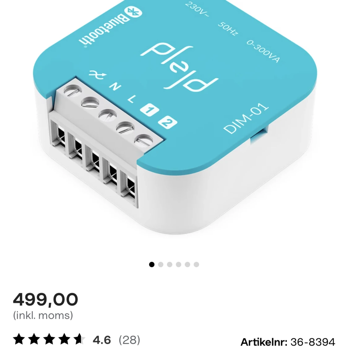 Plejd Dim-01 dosdimmer med bluetooth - 90