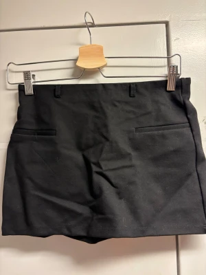 Svart skort med fickdetaljer - Kjol från Zara med fejk fickor där fram. Helt ny! 
