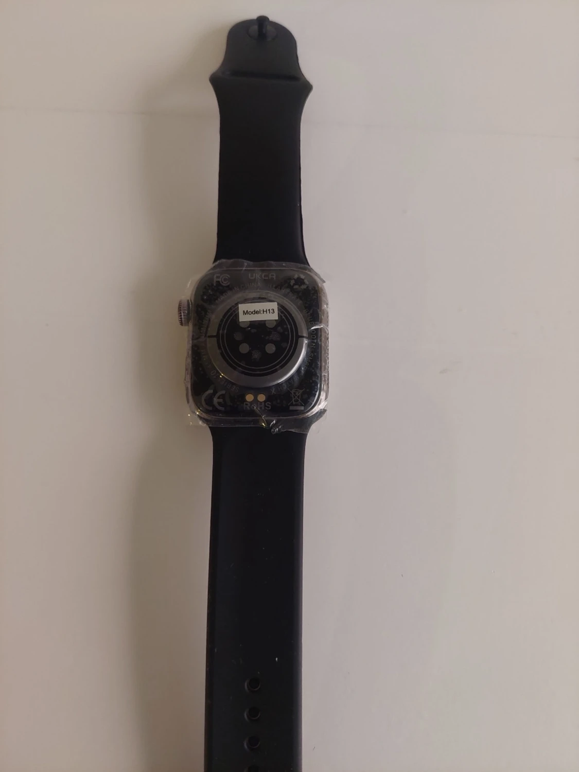 Svart smartklocka med silikonarmband - 3