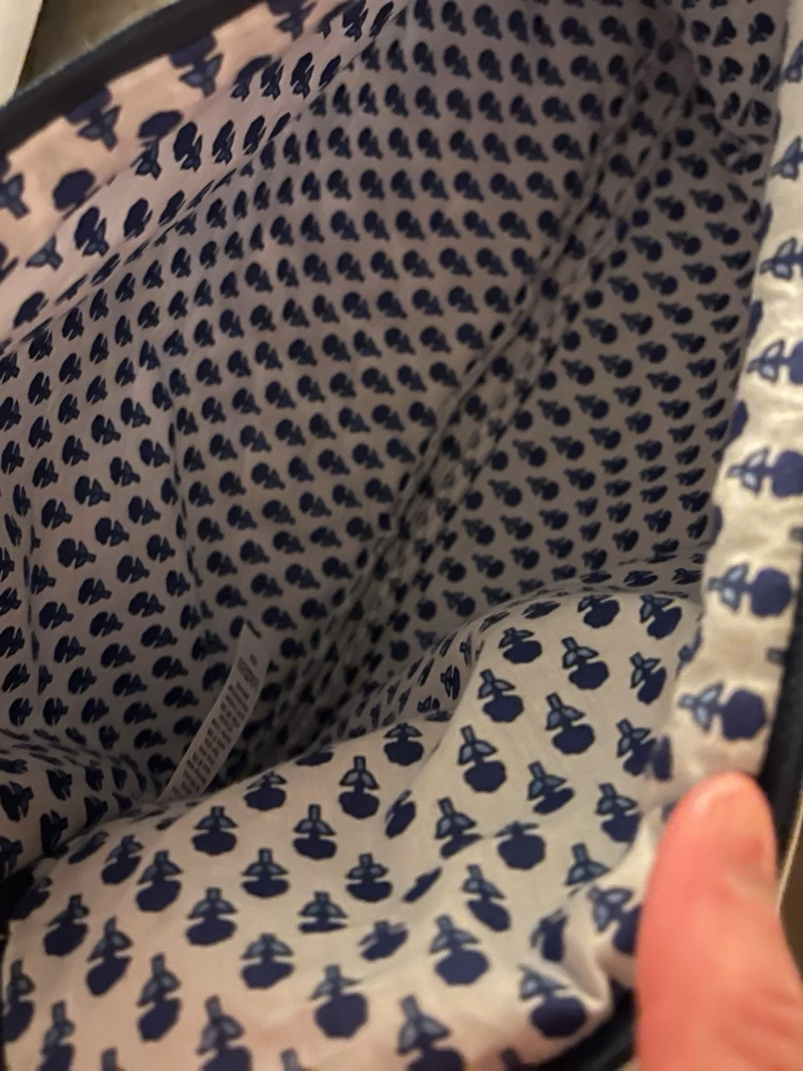 Blåvit handväska/neccesär - 1