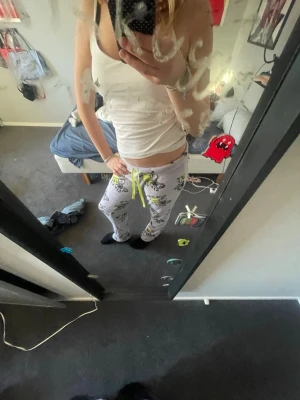 Shrek pyjamasbyxor eller mysbyxor  - Sköna mjukisbyxor från skrek dreamworks. Dom är från Kanada så jag kan inte så mycket detaljer annat än det. 