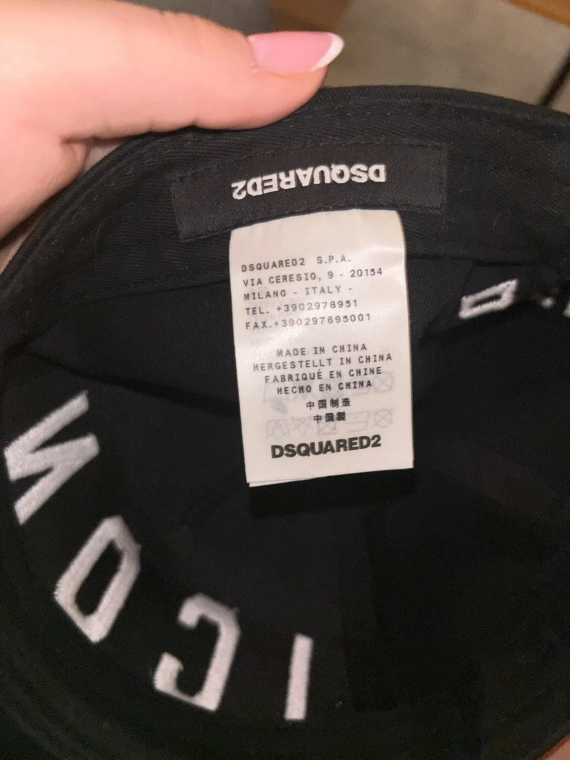 Svart ICON keps från Dsquared2 - 1