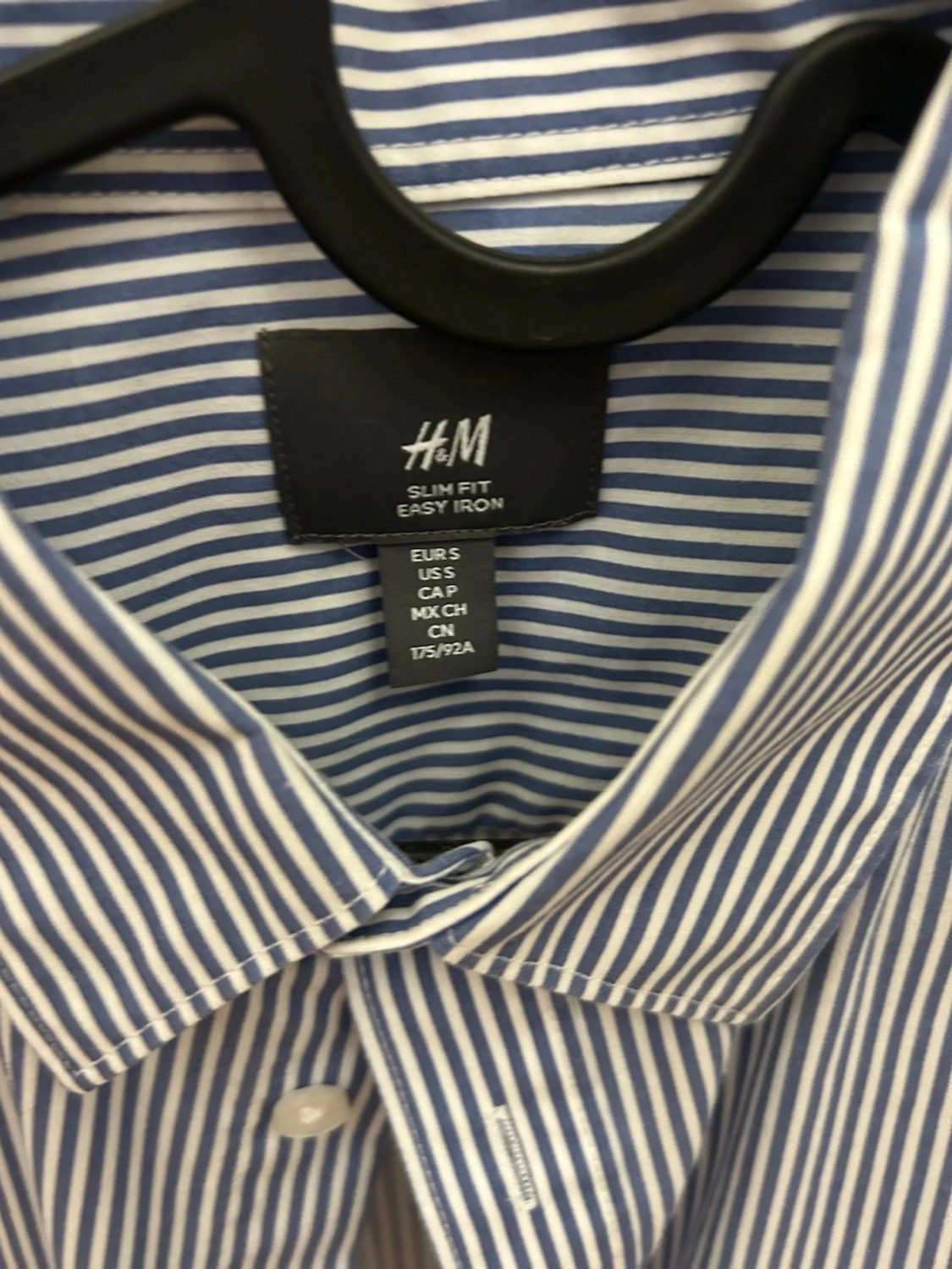 Blårandig slim fit skjorta H&M - 1