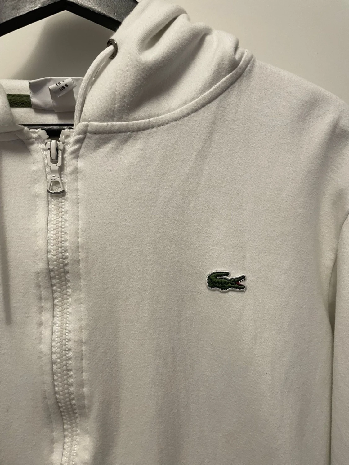 Vit zip hoodie från Lacoste - 3