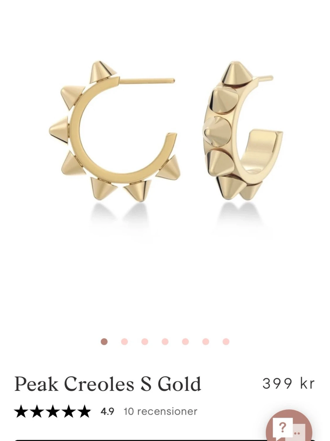 edblad örhängen guld