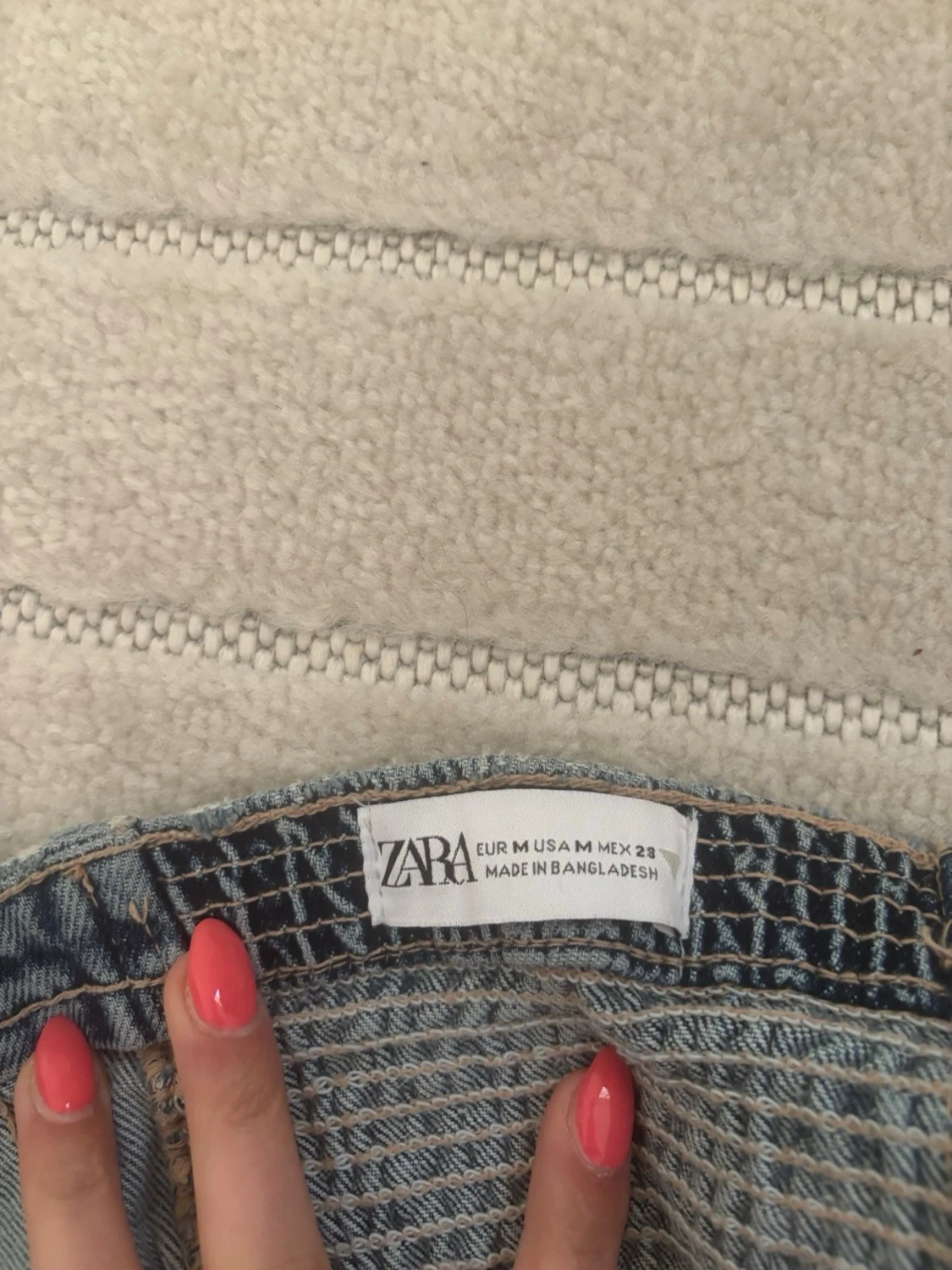 Blå denim topp Zara - 3