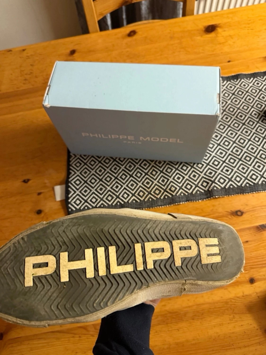 Philippe Model vita sneakers i skinn - 4