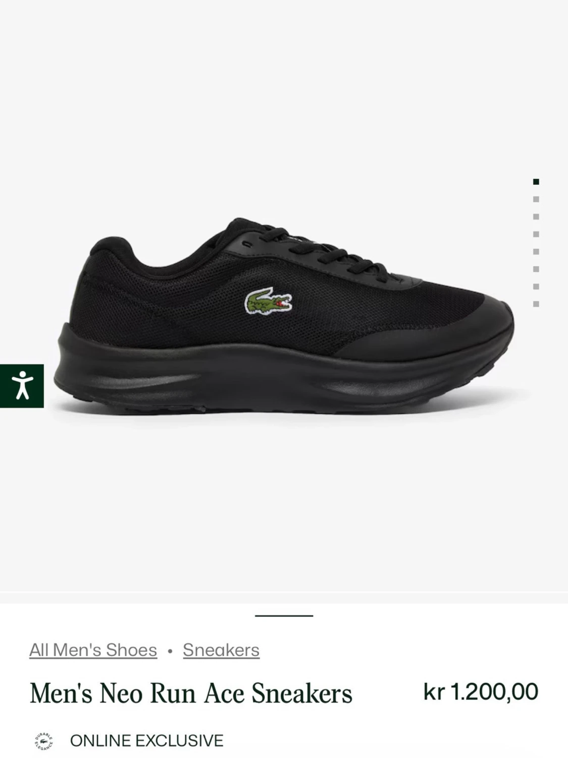 Svarta Lacoste sneakers i mesh och skinn - 5