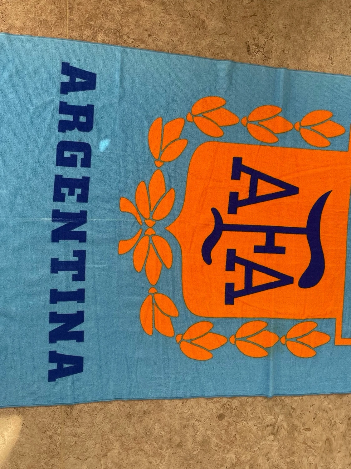 Argentina strandhandduk blå och orange - 1