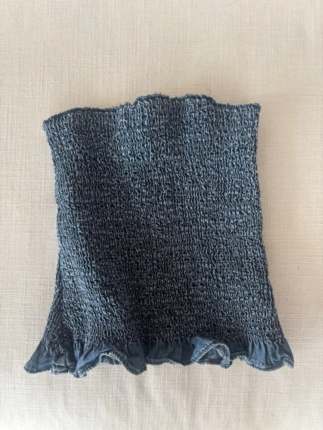 Mörkblå bandeau topp från Zara