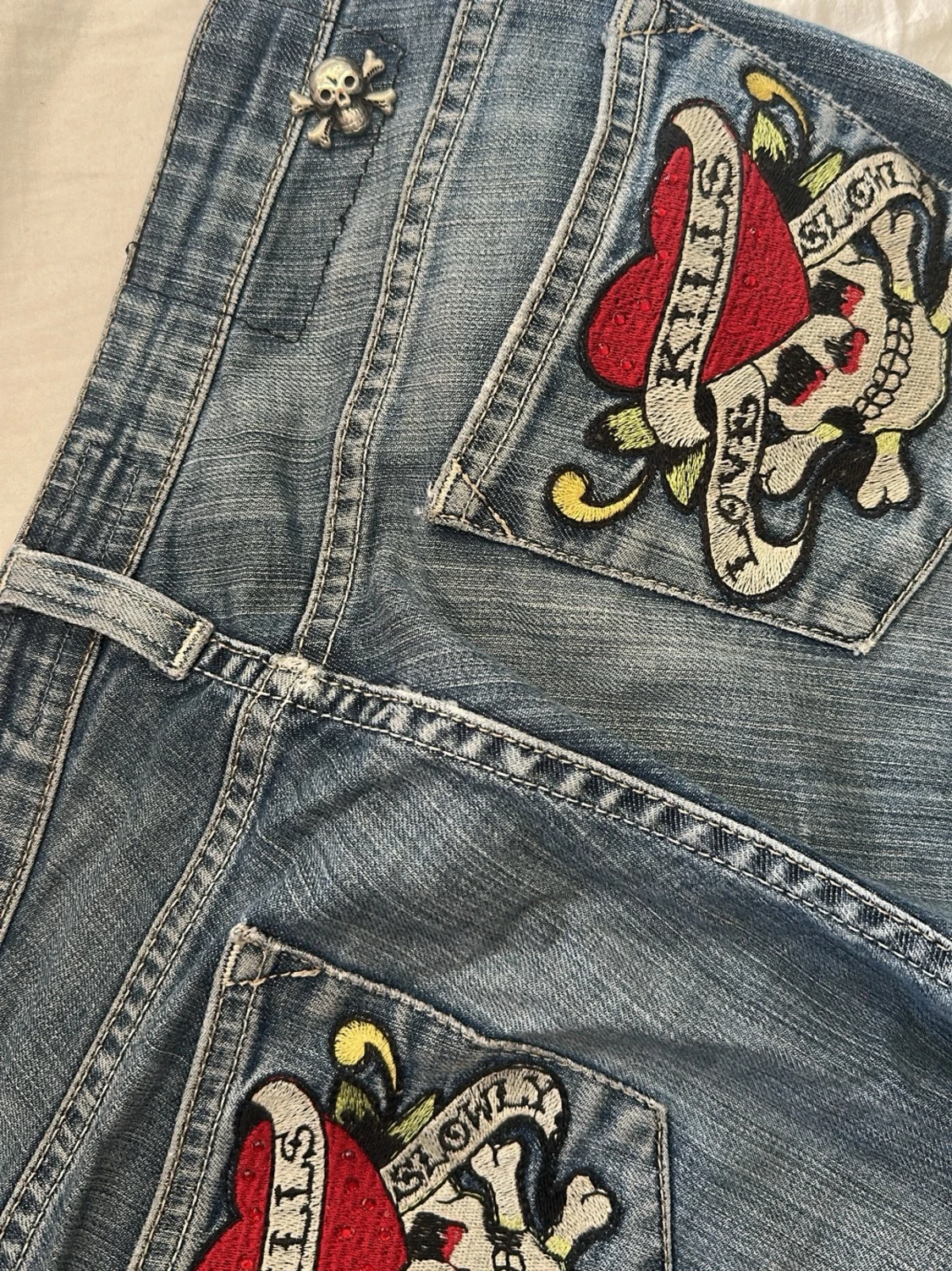Lågmidjade ed Hardy jeans  - 4