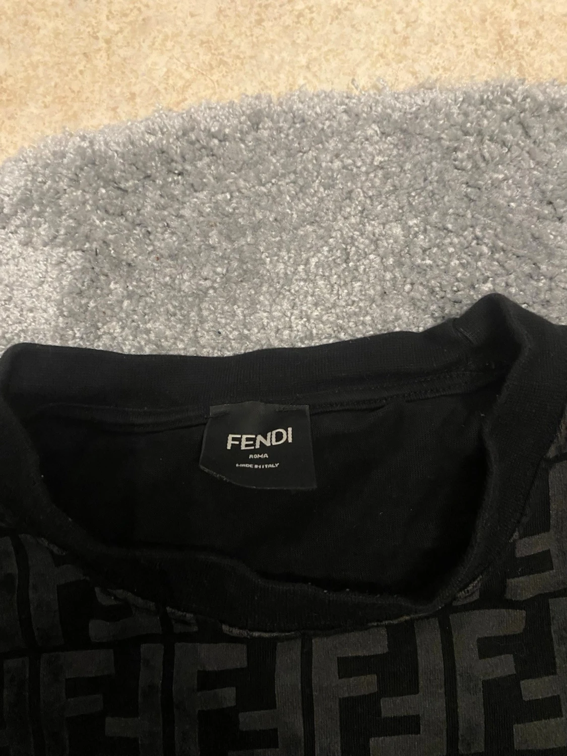 Svarta Fendi shorts och t-shirt med logomönster - 6
