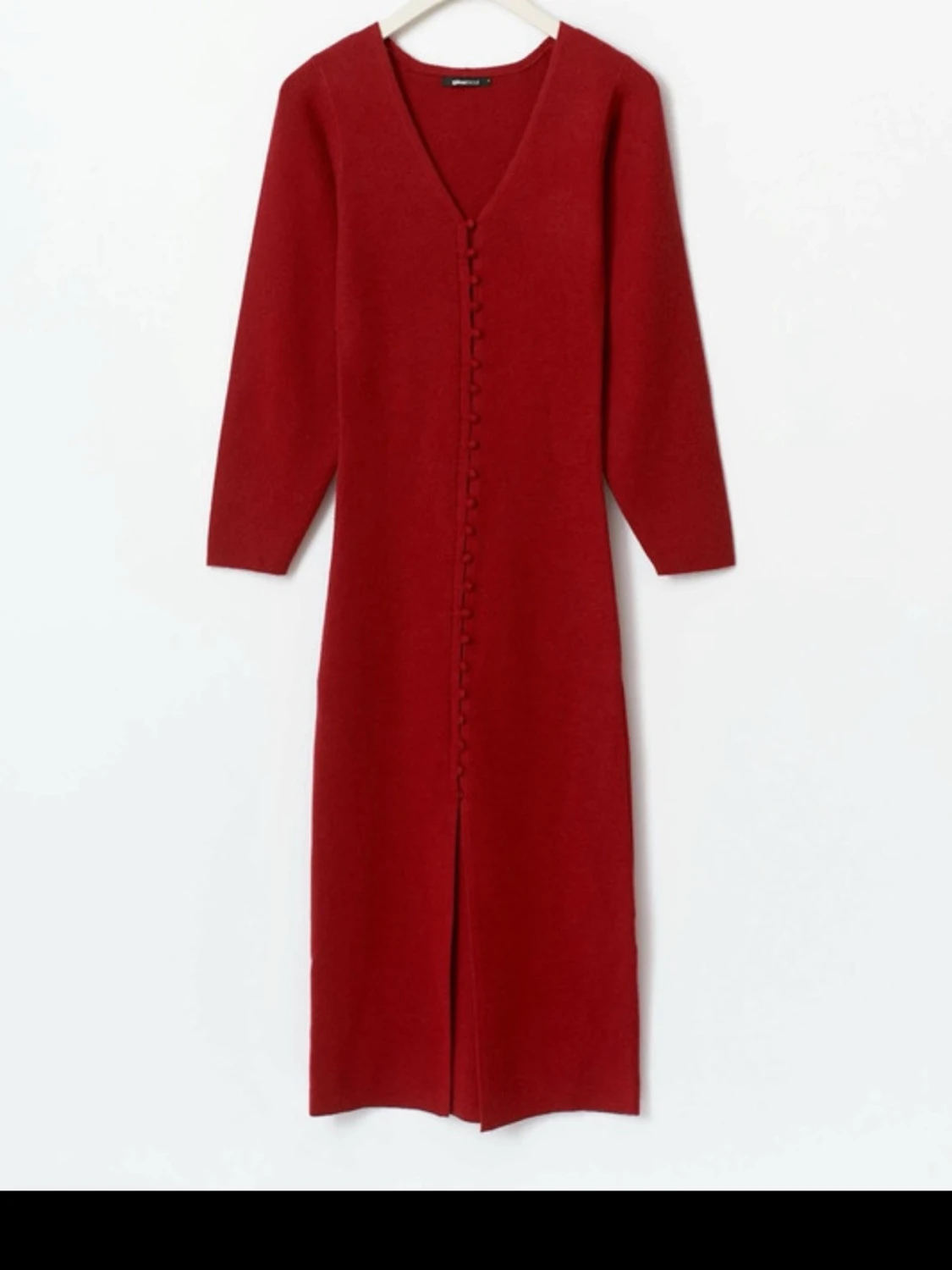 Stickad Röd klänning - 90