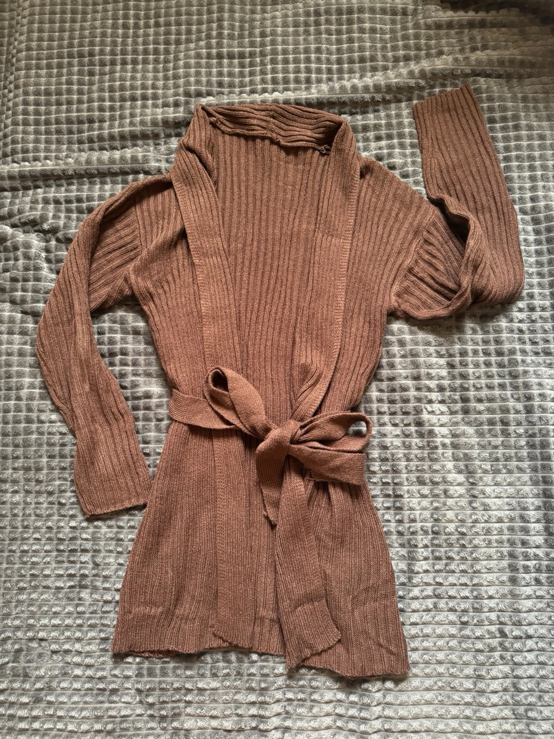 Brunt ribbat loungewear-set - 3