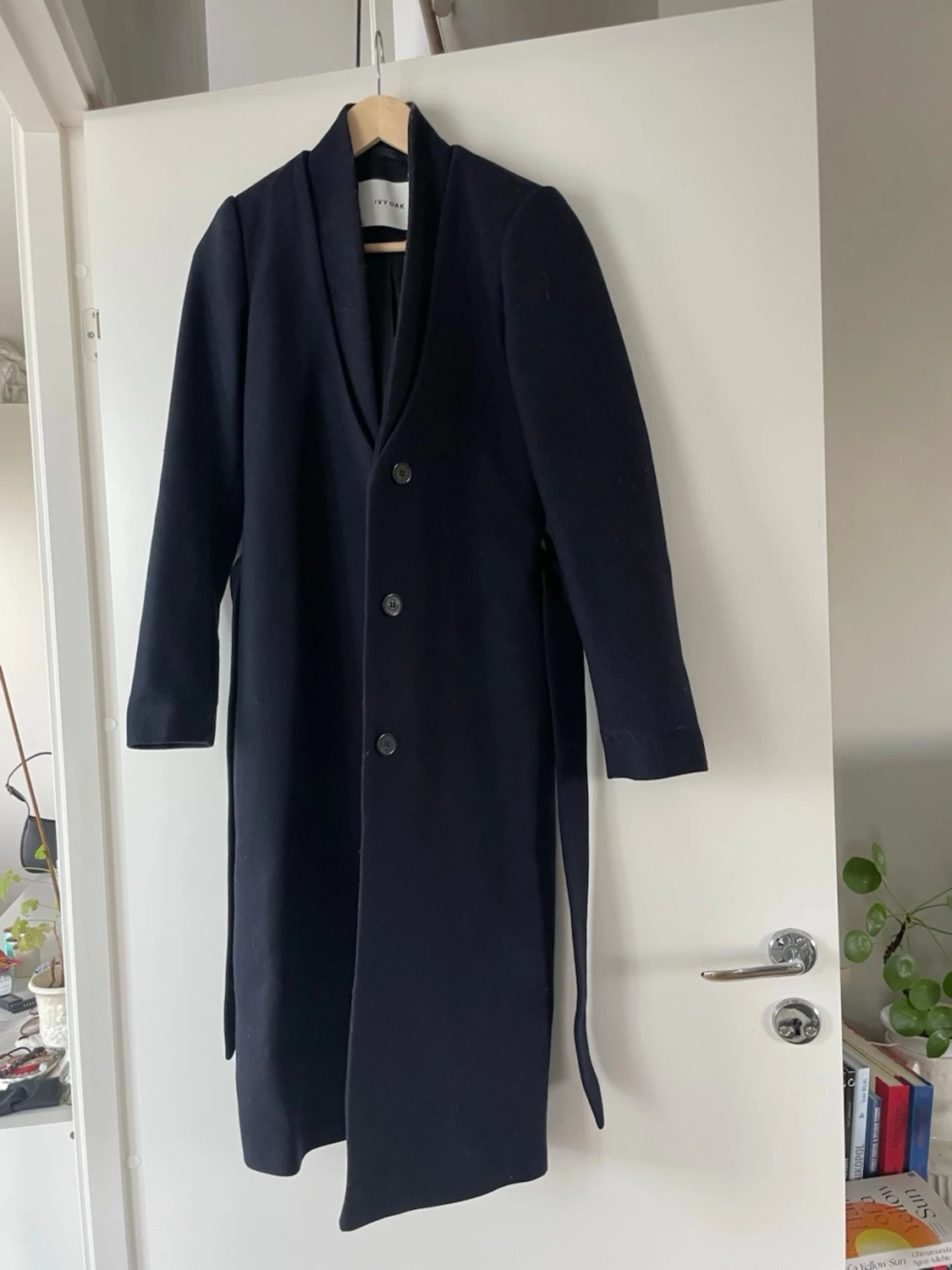 Mörkblå lång kappa från IVY OAK - 1