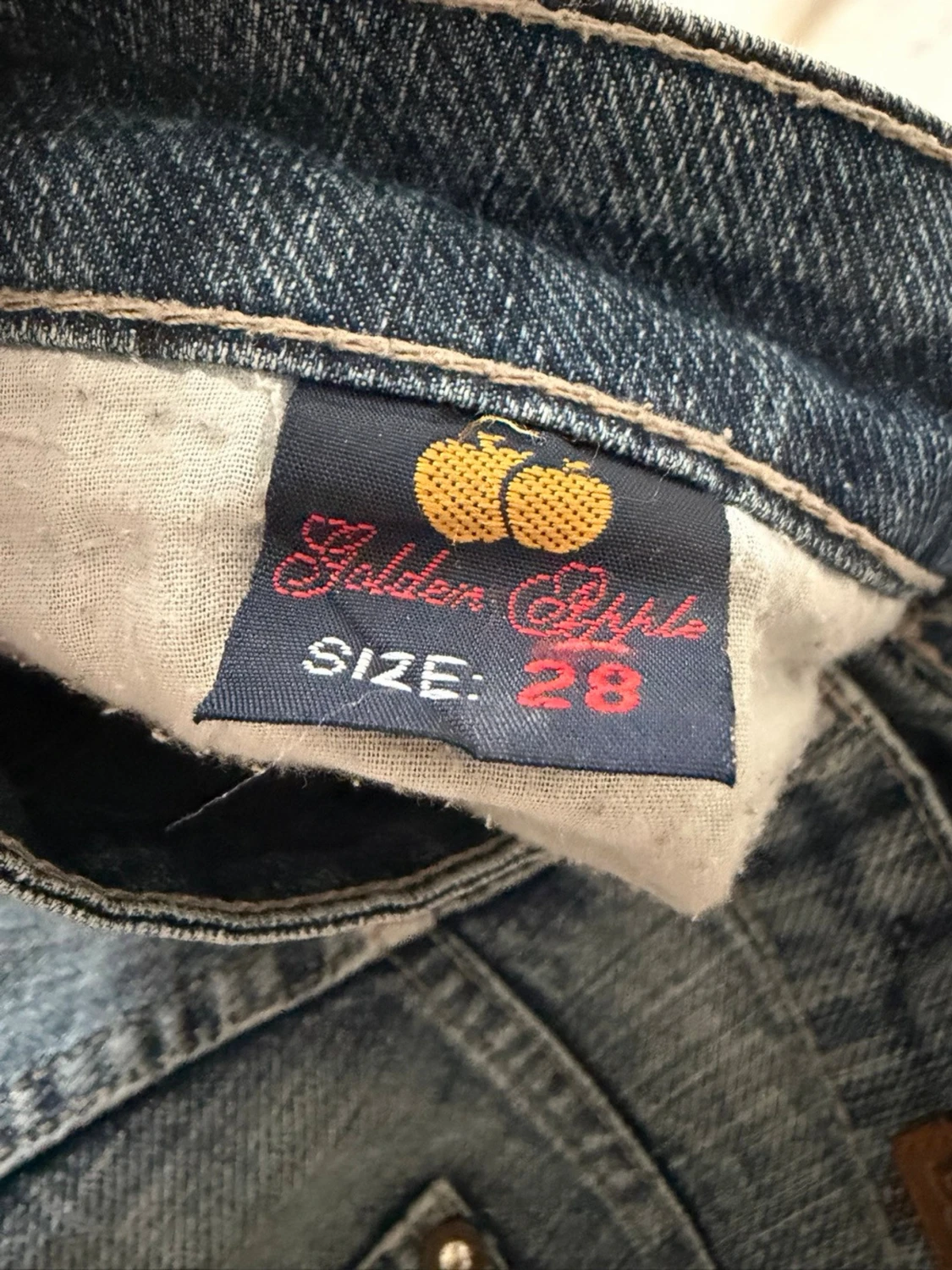 Blå bootcut jeans  - 2