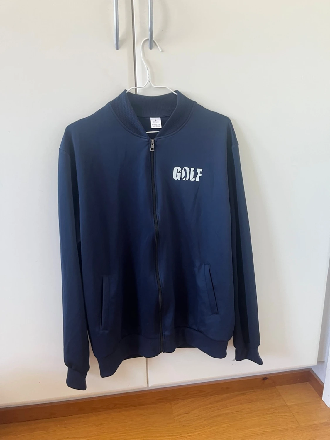 Mörkblå ziptröja GOLF tryck