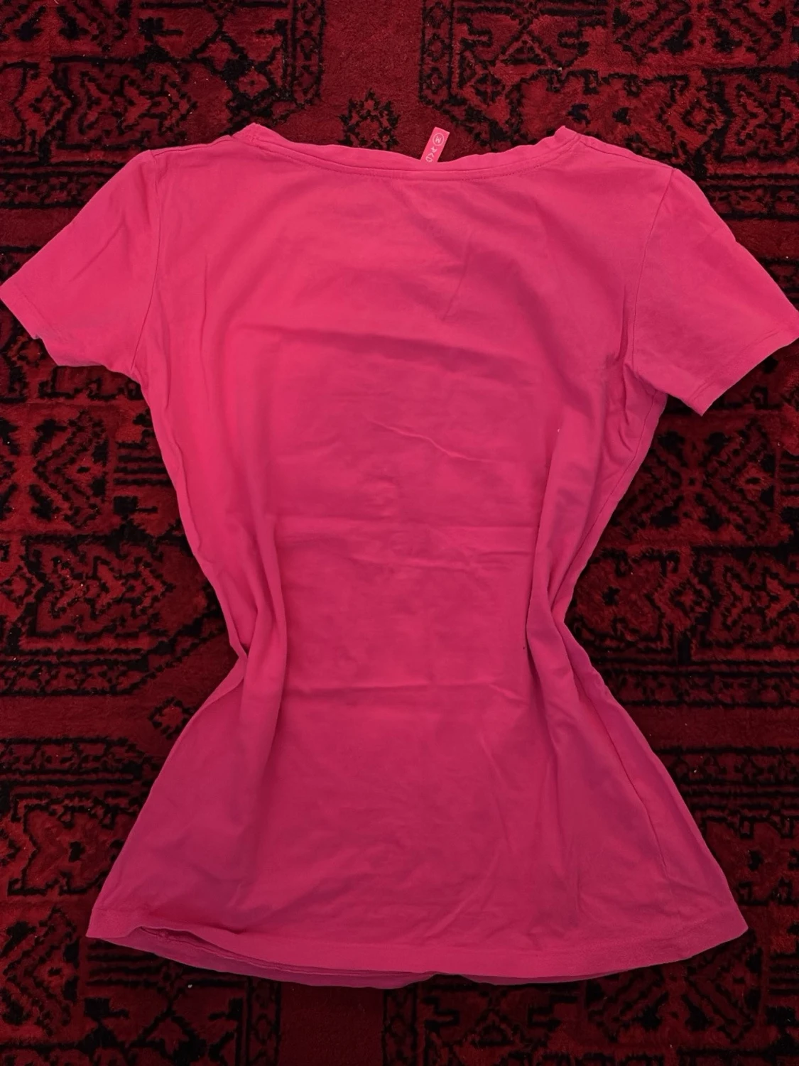Rosa t-shirt med tryck - 1