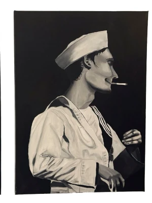 Håkan Hellström tavla 50x70 - Säljer denna handmålade tavlan på Håkan Hellström ”där allt började” den kan köpas separat genom att använda köp nu funktionen eller så köper man det med en matchande tavla (se min profil) för ett paketpris på 1399kr, tavlan är gjord på en 50x70 canvas med oljefärg (köp via postnord)