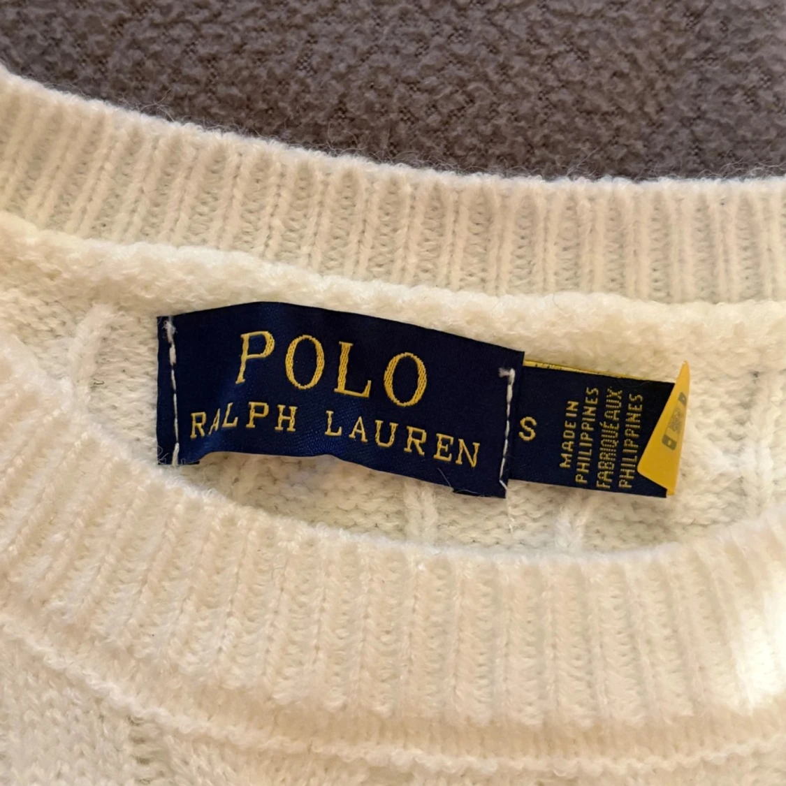 Vit kabelstickad tröja Polo Ralph Lauren - 2