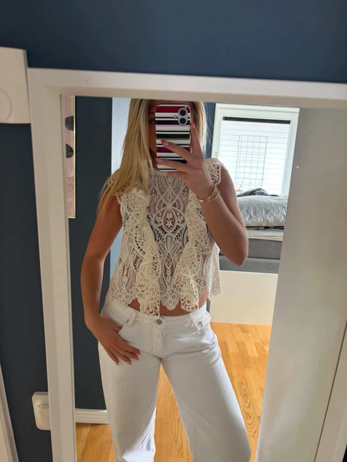 Vit spetsblus !! - 3