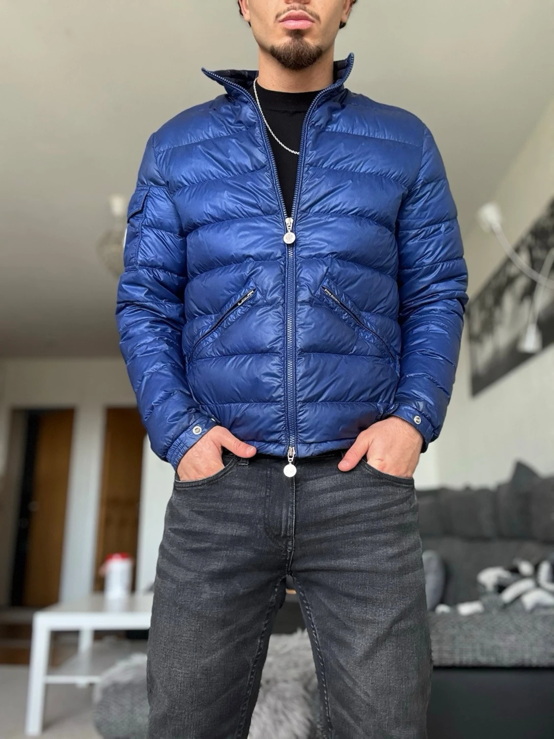 Moncler Agay Blå dunjacka (M) - 1