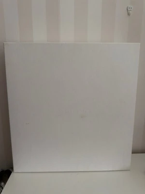 Stort vitt målarduk - Säljer en stor, fyrkantig målarduk i vitt. Perfekt för dig som vill skapa egna konstverk eller behöver en tom canvas till projekt. Duken är uppspänd på en träram och redo att målas på direkt.Mått 45 * 47 cm, höjd 9 cm.