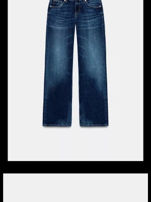 Blå raka jeans med hög midja - Baggy jeans från zara, fint skick!