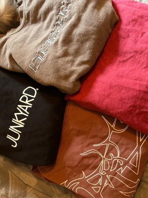 4 st sweatshirts - 4 st sweatshirt i oversized stil, ietsfrans brun M, ASOS röd L, junkyard M, ASOS xl