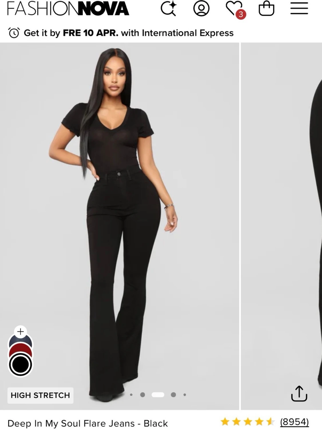 Svarta flare jeans från Fashion Nova - 2